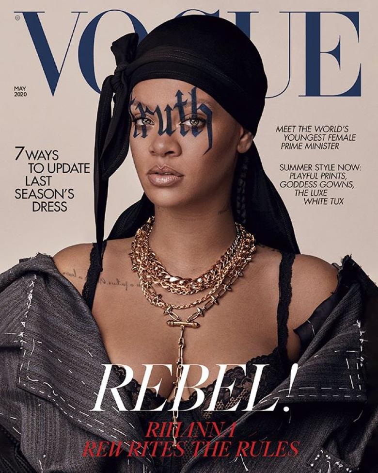 ريهانا علة غلاف Vogue البريطانية - صورة من إنستغرام @britishvogue