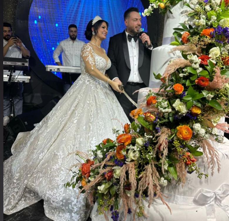 فارس إسكندر و عروسه هبة - صورة من السوشيال ميديا