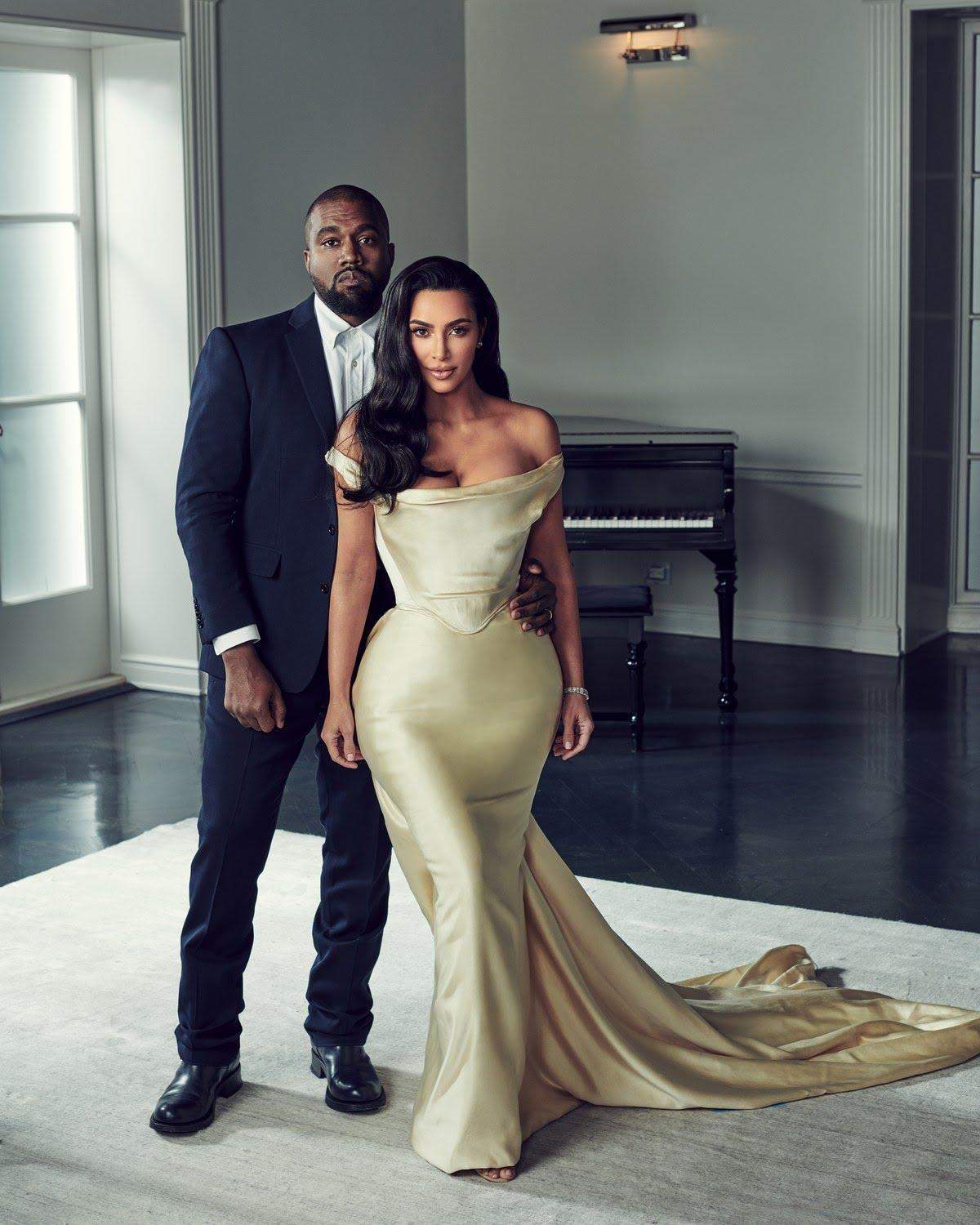 Kanye West and Kim Kardashian-Instagram