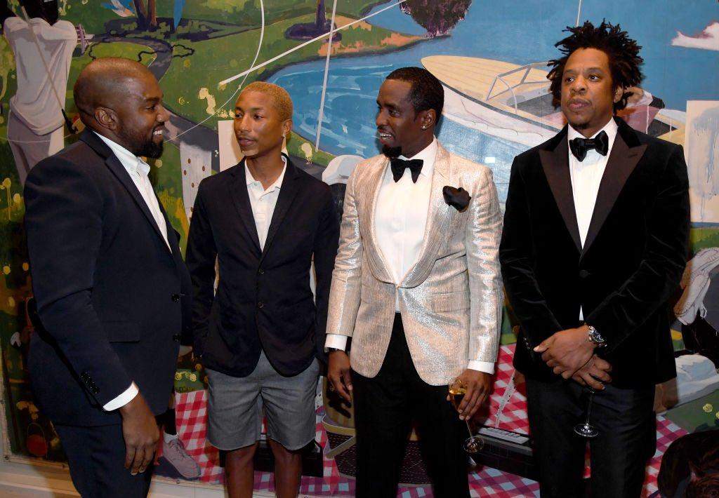 Pharrell Williams,Kanye West, Diddy and JayZ-Getty Images