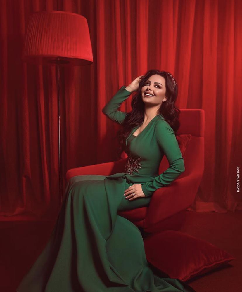 ديانا كرزون تتألق بالأخضر  في آخر جلسة تصوير لها من المصور حسن فرحات 