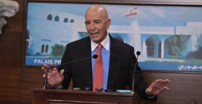 توماس براك من القصر الجمهوري في لبنان- صورة من السوشيال ميديا توماس براك من القصر الجمهوري في لبنان- صورة من السوشيال ميديا